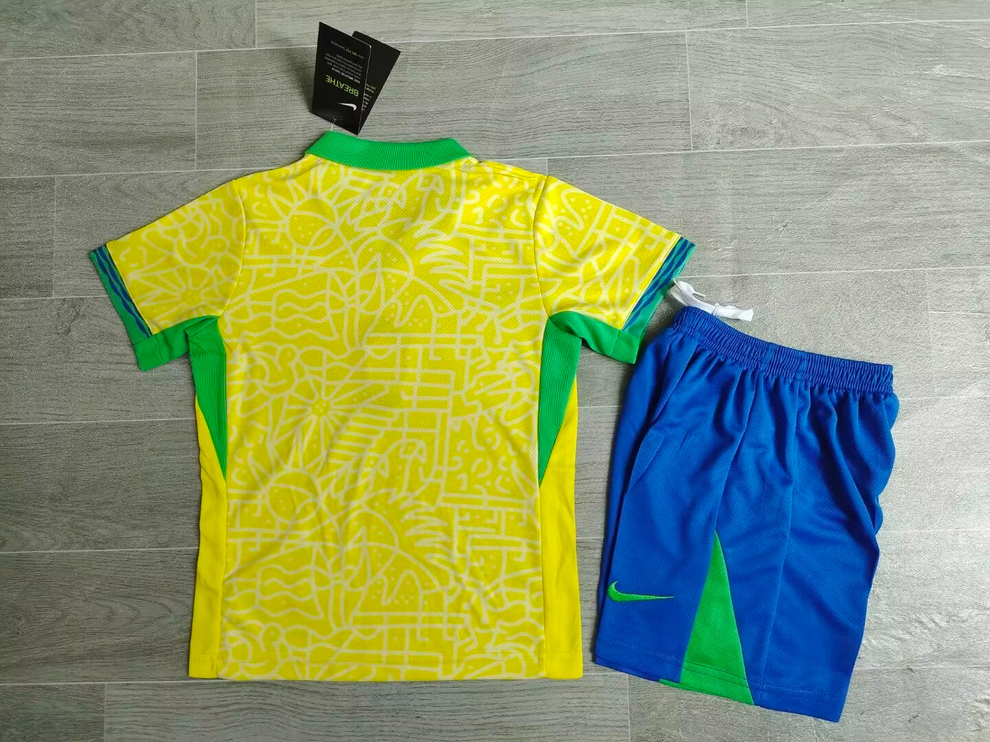 KIDS Nike Brazil 2024/25 Home Replica Kit (Kids' Set: Jersey + Shorts)