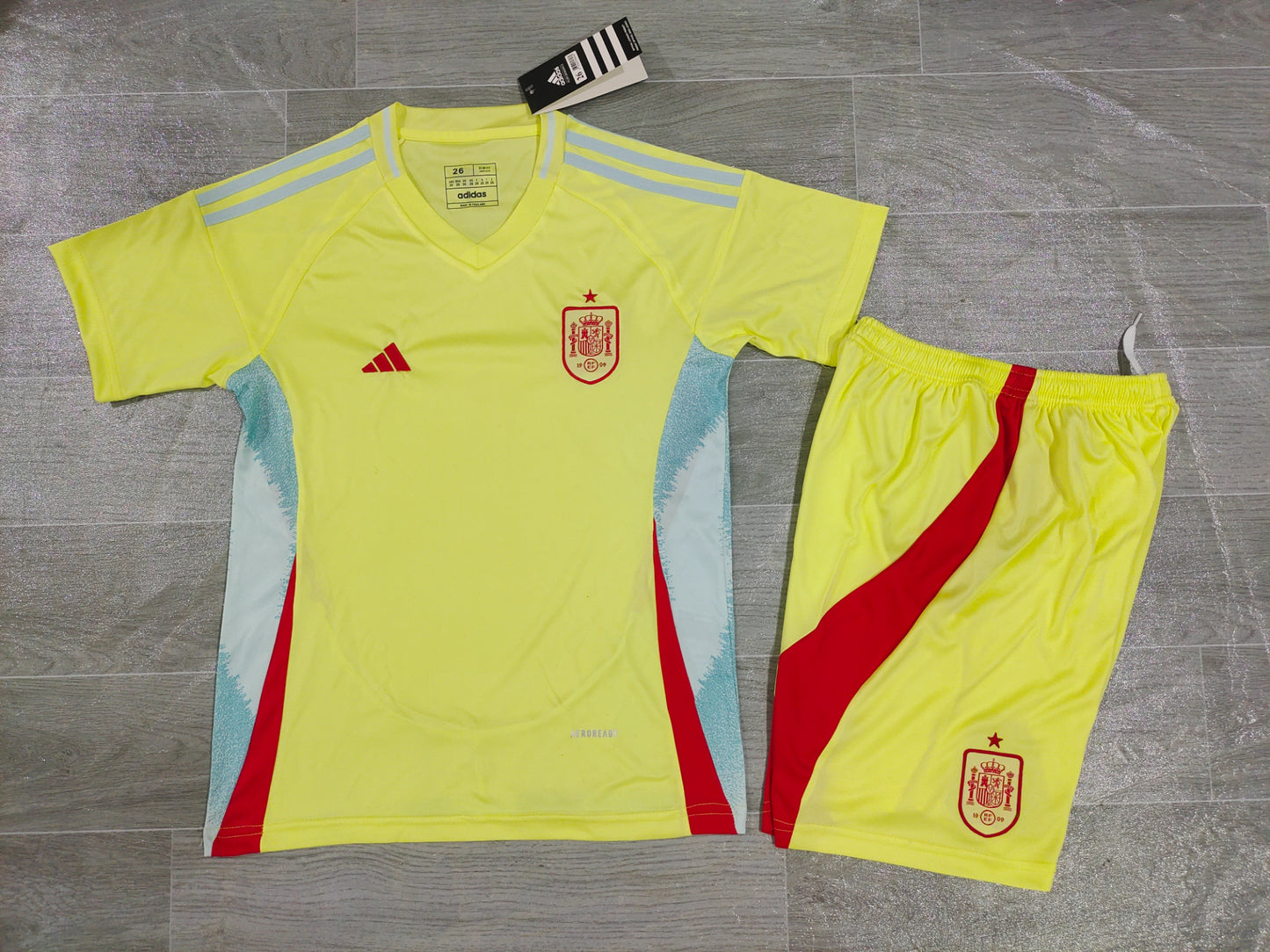 KIDS Spain National Team 2024/25 Away Football Kit Set (Jersey + Shorts)