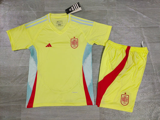 KIDS Spain National Team 2024/25 Away Football Kit Set (Jersey + Shorts)