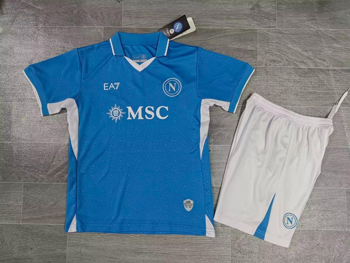 KIDS SSC Napoli Home Kit (Jersey & Shorts Set)
