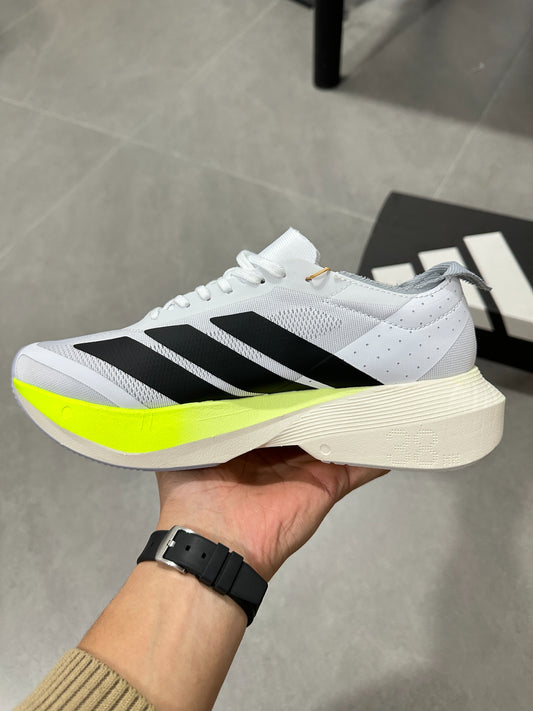 Adidas Duramo Speed (Cloud White / Core Black / Lucid Lemon colorway)