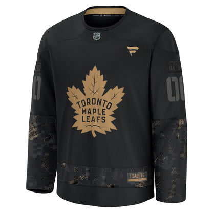 Toronto Maple Leafs Fanatics 2024 Military Appreciation Custom Practice Jersey - Black