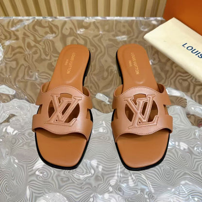 LV Isola Flat Mule 'Cognac' Sandal