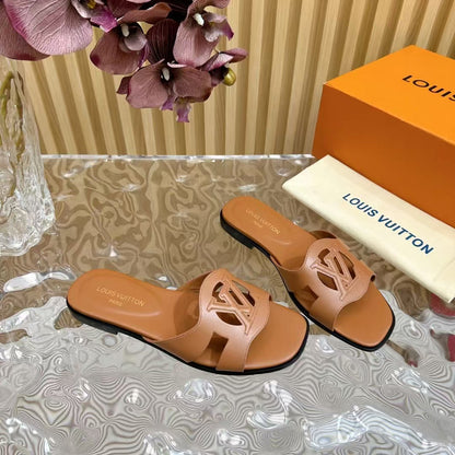 LV Isola Flat Mule 'Cognac' Sandal