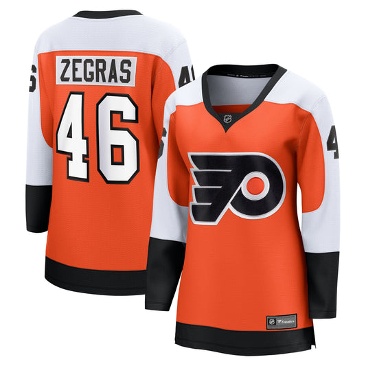 Trevor Zegras Philadelphia Flyers Fanatics Women's Home Breakaway Jersey - Orange