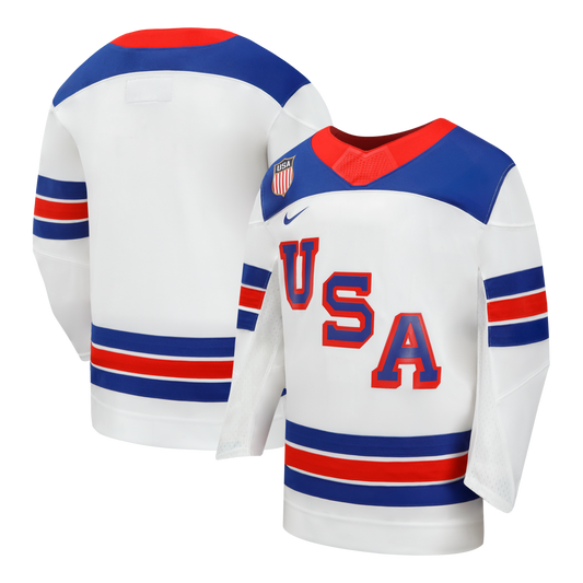 USA Hockey Nike Youth 2026 Away Replica Jersey - White