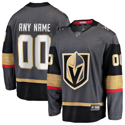 Vegas Golden Knights Fanatics Alternate Breakaway Custom Jersey - Gray