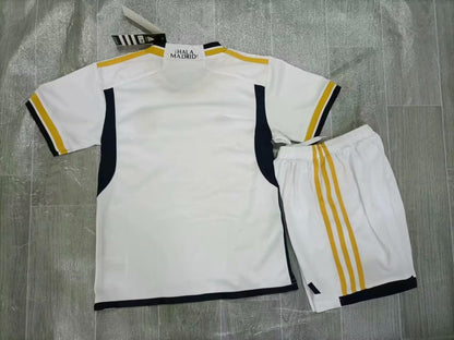 KIDS Real Madrid 2023/24 Home Football Kit Set (Jersey + Shorts)