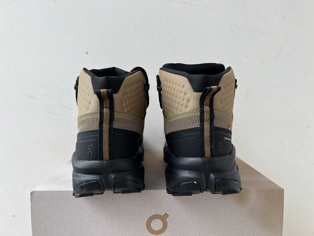 On Cloudrock Mid Waterproof Hiking Boots in Olive / Black