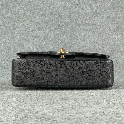 CC Small Classic Flap Bag Black Caviar