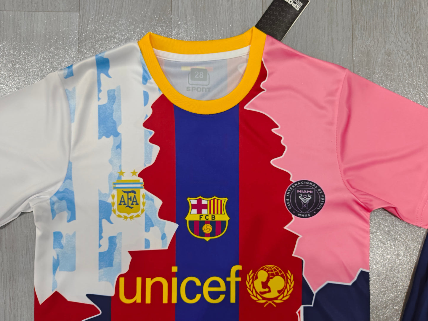 KIDS Lionel Messi Career Tribute Football Kit (Jersey & Shorts Set)