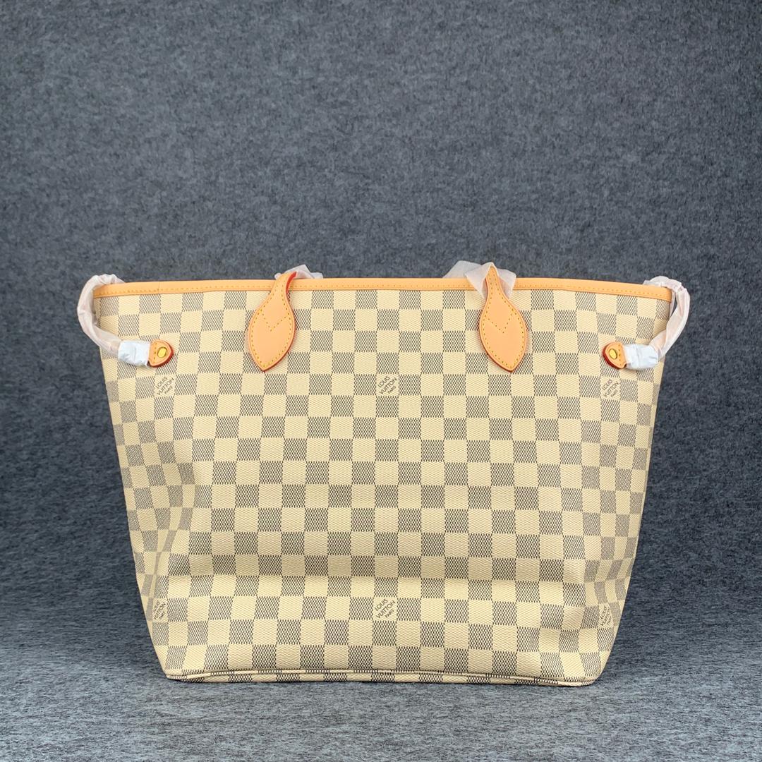 NEVERFULL DAMIER AZUR MM ROSE BALLERINE LINING
