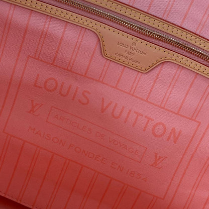 NEVERFULL DAMIER AZUR MM ROSE BALLERINE LINING