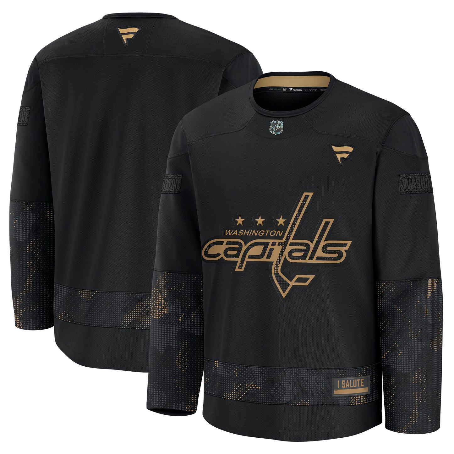 Washington Capitals Fanatics 2024 Military Appreciation Practice Jersey - Black