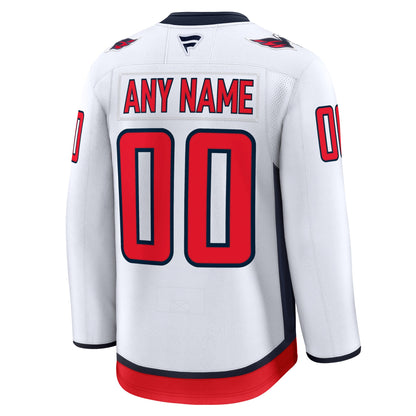 Washington Capitals Fanatics Away Premium Custom Jersey - White