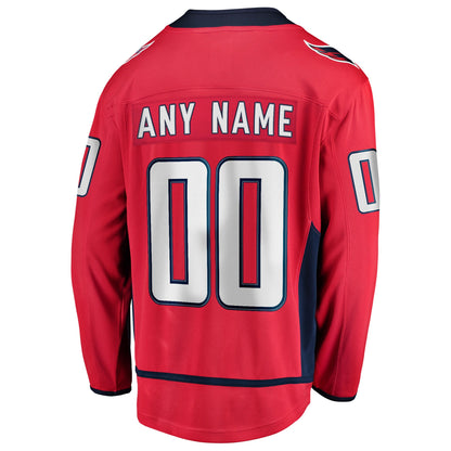 Washington Capitals Fanatics Home Breakaway Custom Jersey - Red