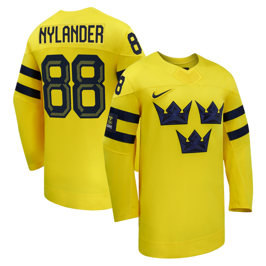 William Nylander Sweden Hockey Nike 2026 Away Replica Jersey - Yellow