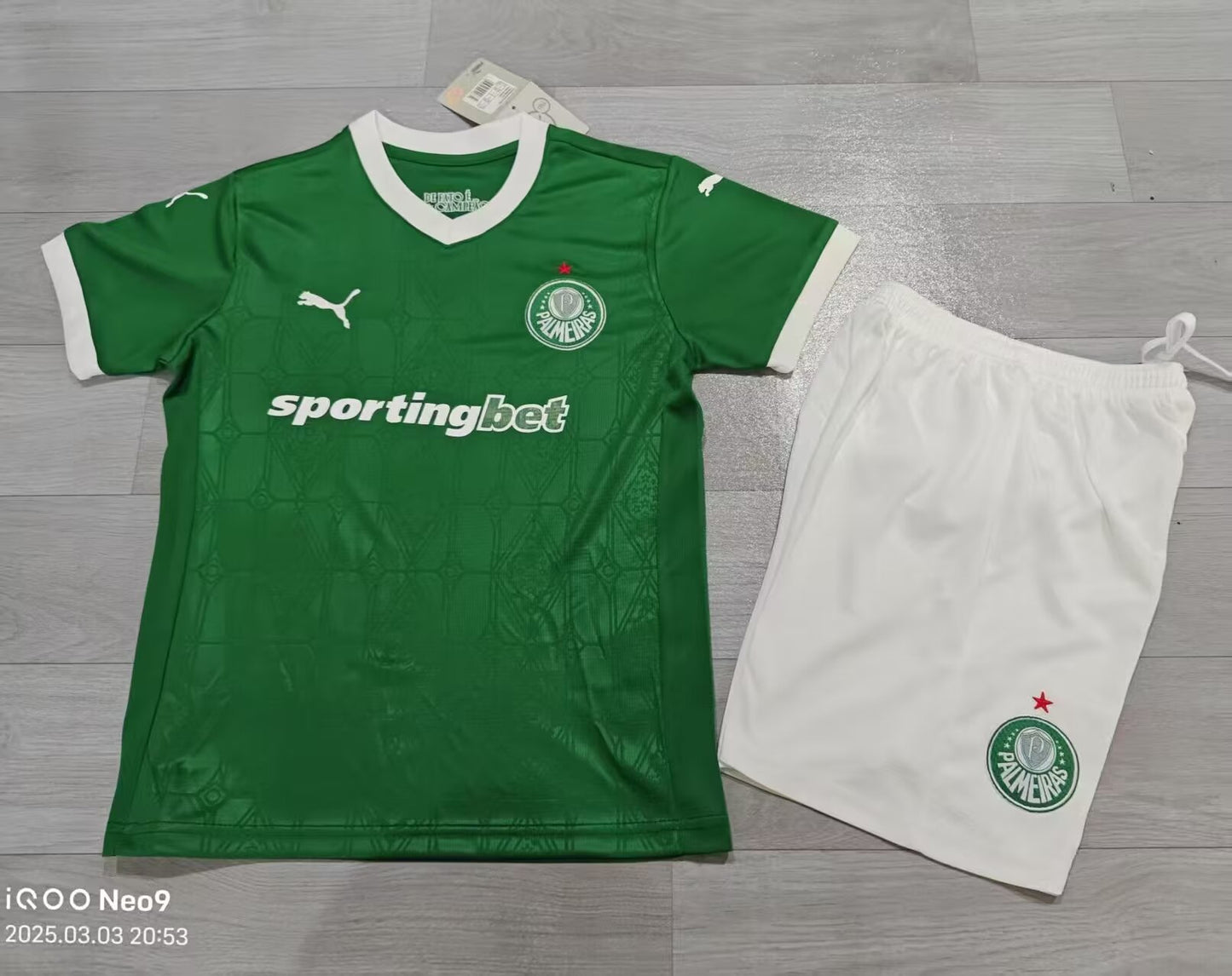 KIDS Palmeiras Home Kit (Jersey & Shorts Set)