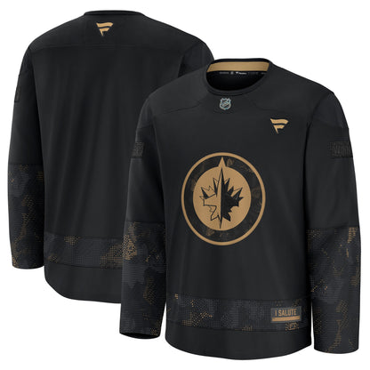 Winnipeg Jets Fanatics 2024 Military Appreciation Practice Jersey - Black