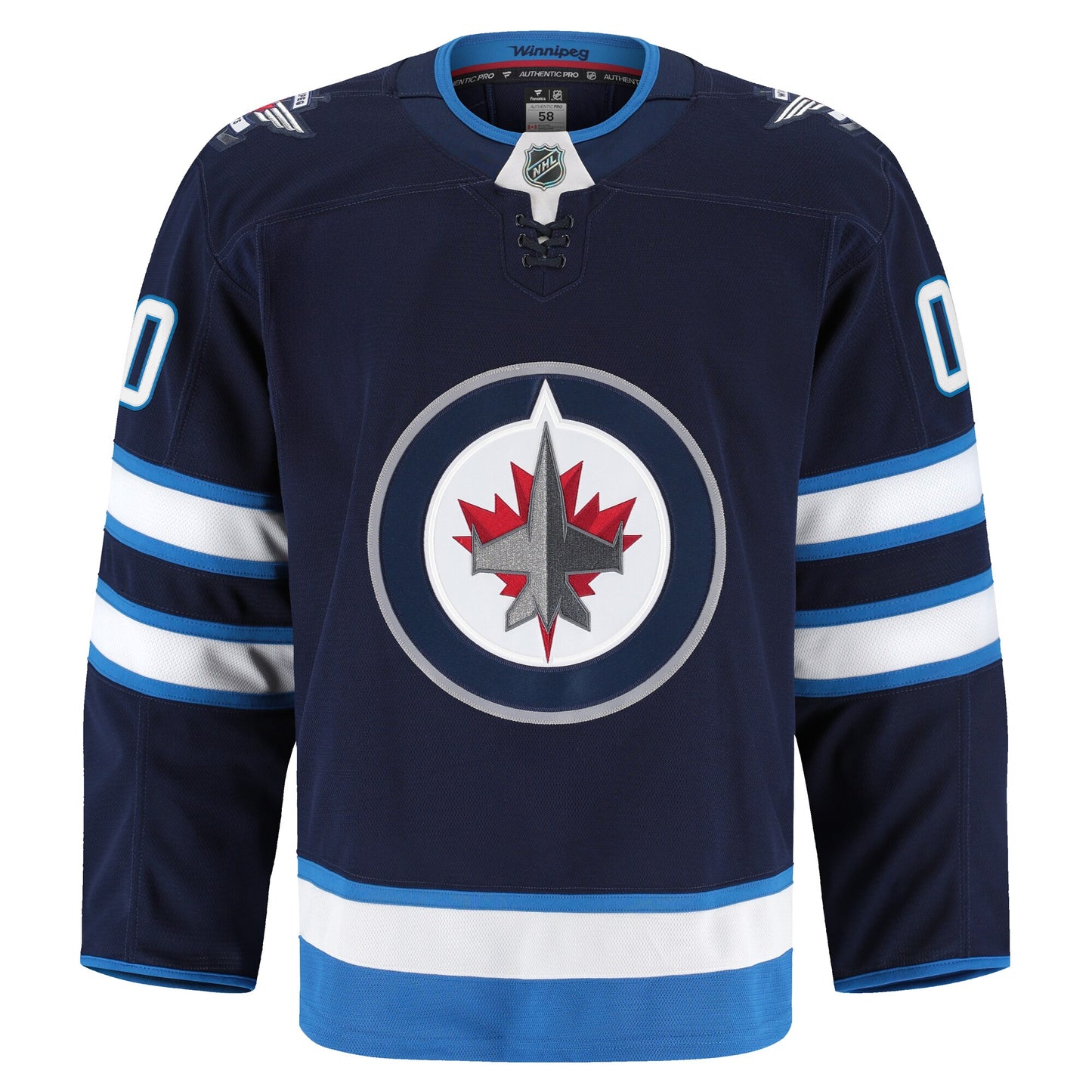 Winnipeg Jets Fanatics Home Authentic Pro Custom Jersey - Navy