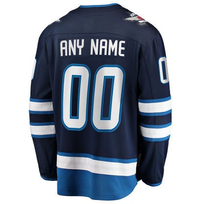 Winnipeg Jets Fanatics Home Breakaway Custom Jersey - Blue