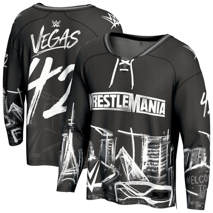 WrestleMania 42 ProSphere Unisex Skyline Fashion Hockey Jersey - Black
