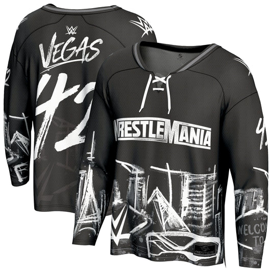 WrestleMania 42 ProSphere Unisex Skyline Fashion Hockey Jersey - Black