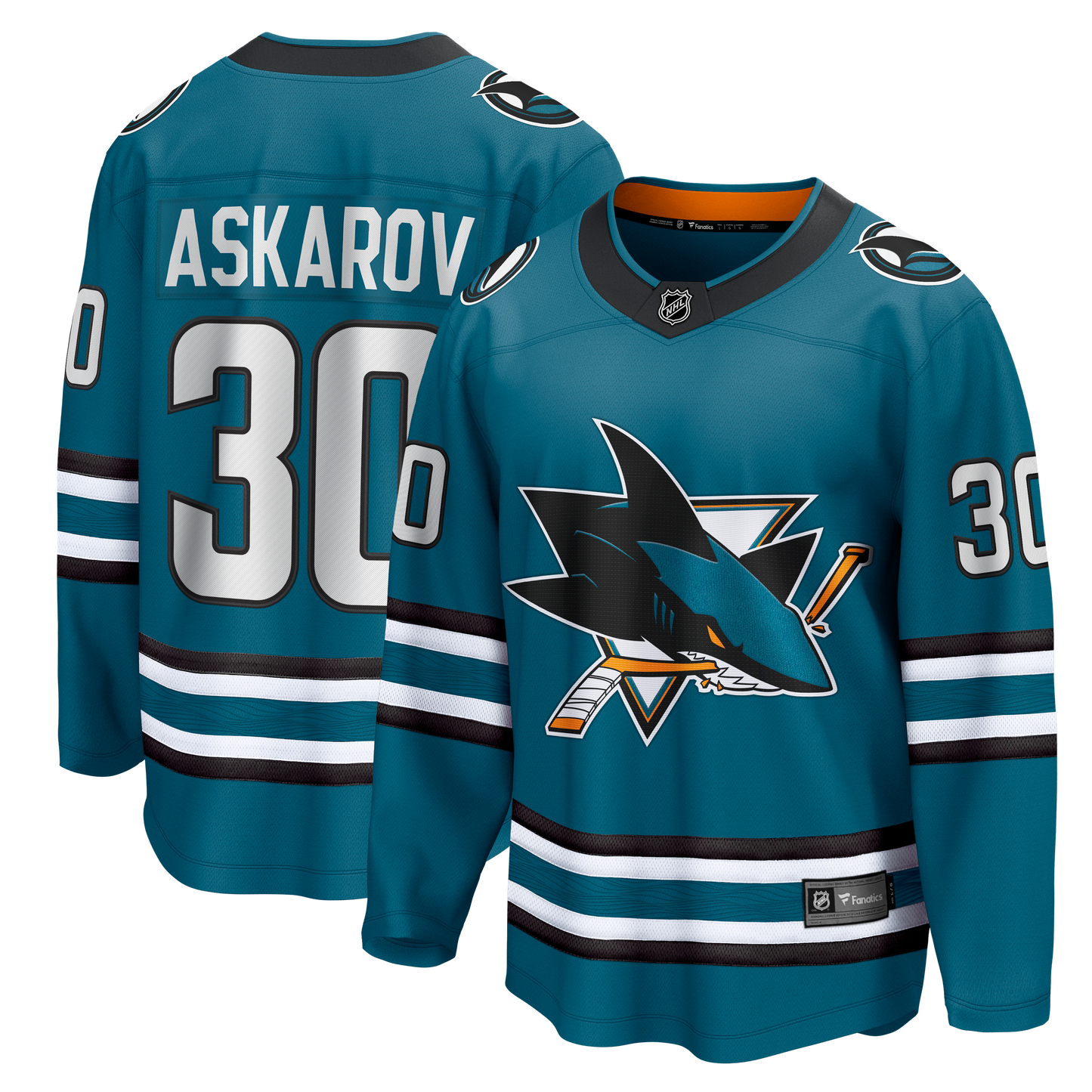 Yaroslav Askarov San Jose Sharks Fanatics Home Breakaway Jersey - Teal