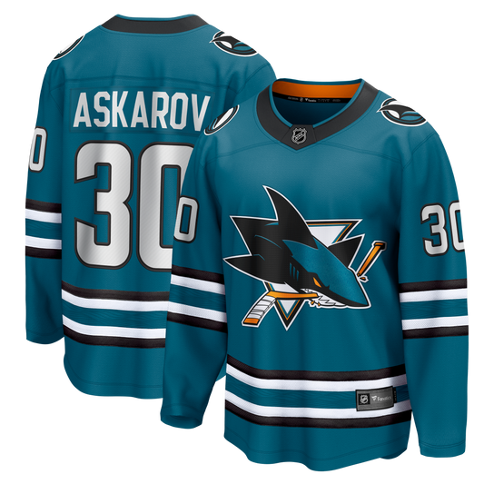 Yaroslav Askarov San Jose Sharks Fanatics Home Breakaway Jersey - Teal