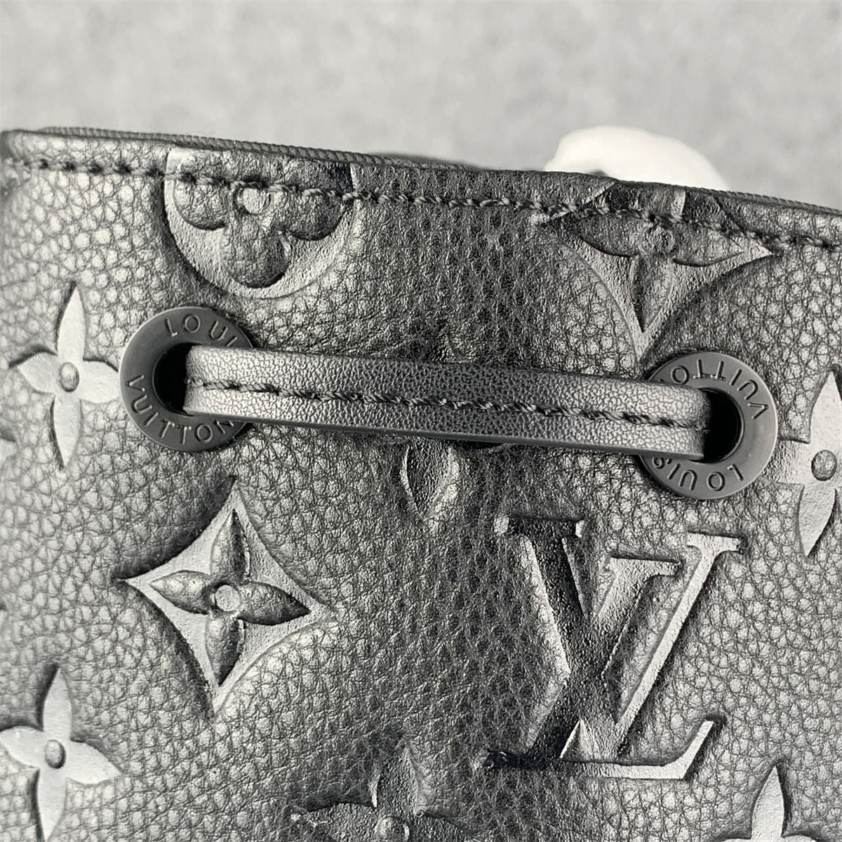 LV Black & Orange Taurillon Leather Monogram Christopher Backpack