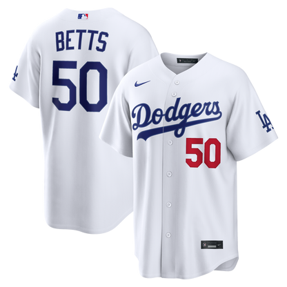 Mookie Betts Los Angeles Dodgers Nike Home Stadium Jersey - White