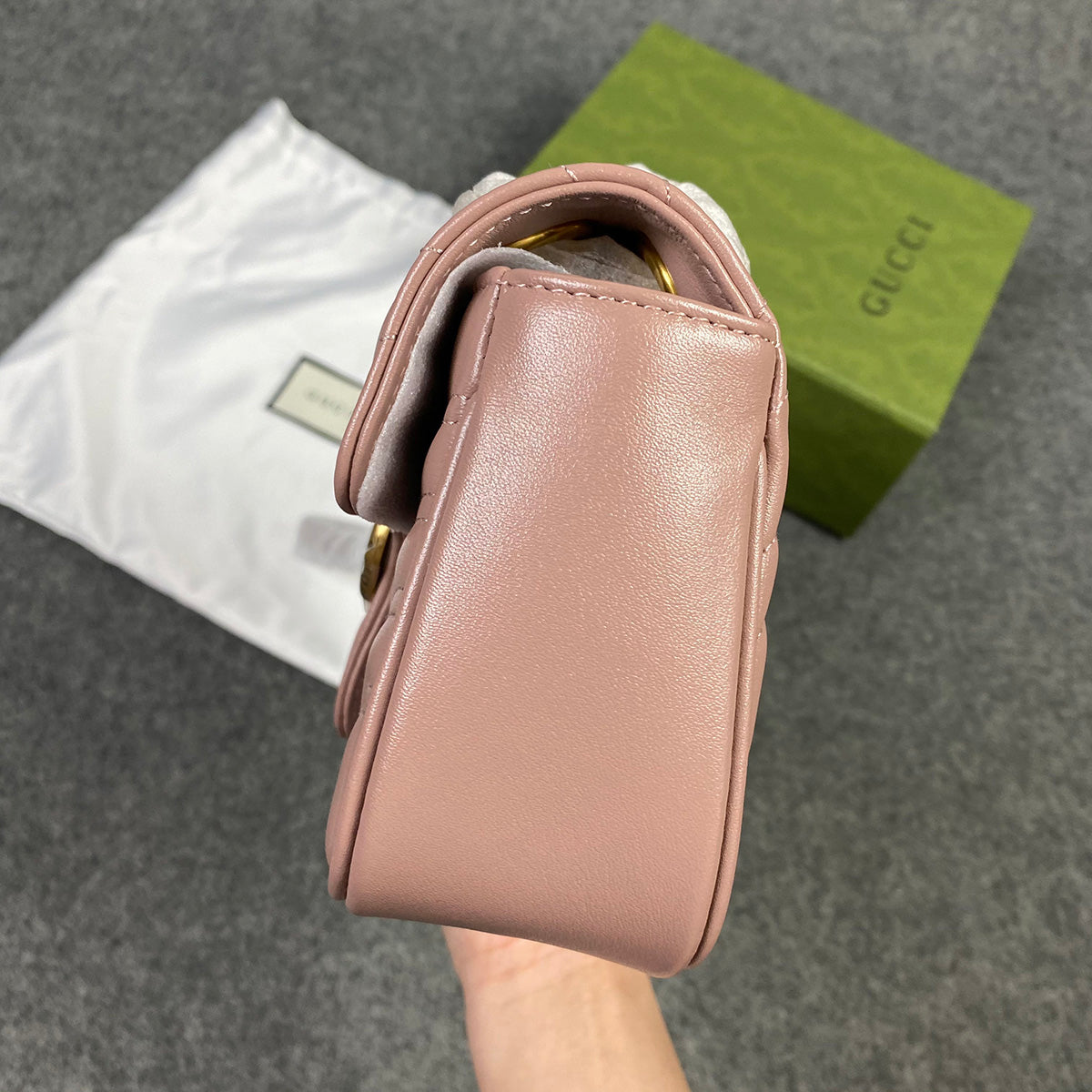 GG Marmont Matelasse Super Mini Bag 'Pink'