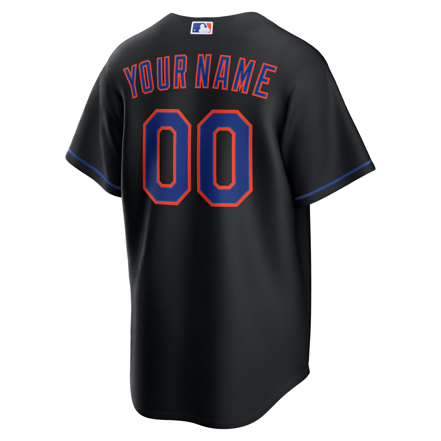 New York Mets Nike Alternate Replica Custom Jersey - Black