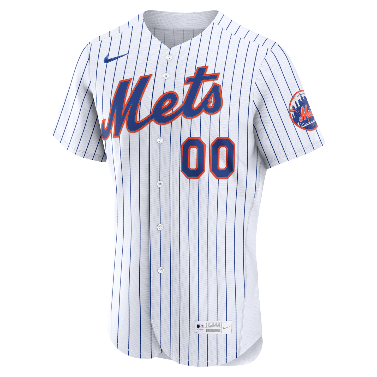 New York Mets Nike Home Authentic Custom Jersey - White