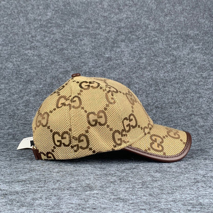 Gucci Jumbo GG Canvas Baseball Hat 'Camel/Ebony'