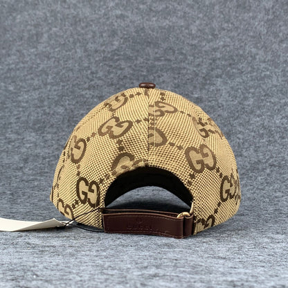 Gucci Jumbo GG Canvas Baseball Hat 'Camel/Ebony'