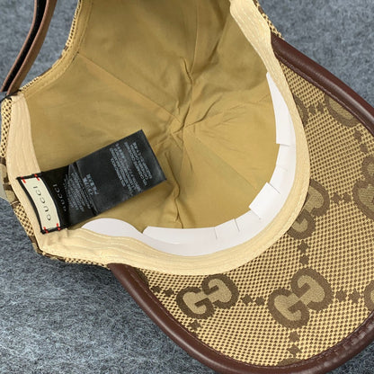 Gucci Jumbo GG Canvas Baseball Hat 'Camel/Ebony'