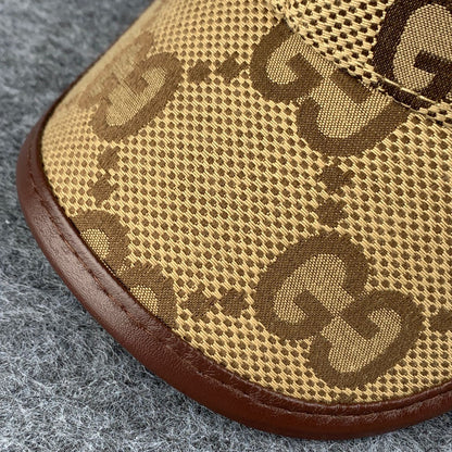 Gucci Jumbo GG Canvas Baseball Hat 'Camel/Ebony'