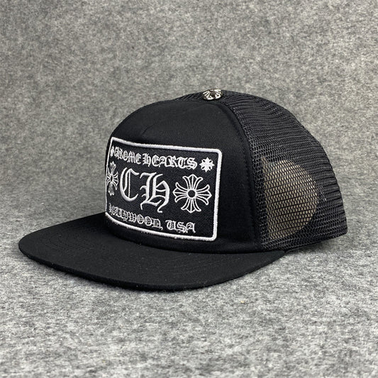 Chrome Hearts CH Hollywood Trucker Hat 'Black'