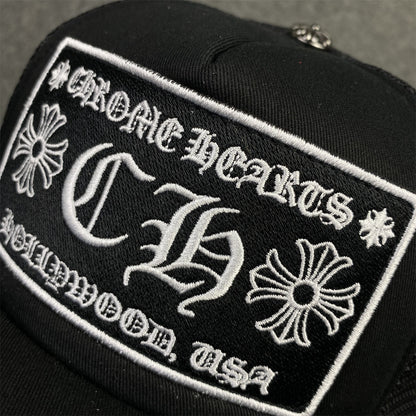 Chrome Hearts CH Hollywood Trucker Hat 'Black'