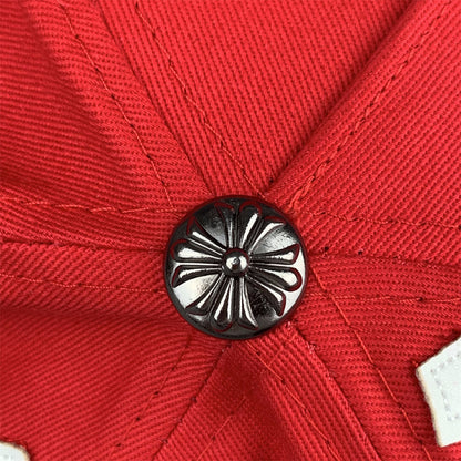 Chrome Hearts Cross Patch Snapback Hat 'Red'