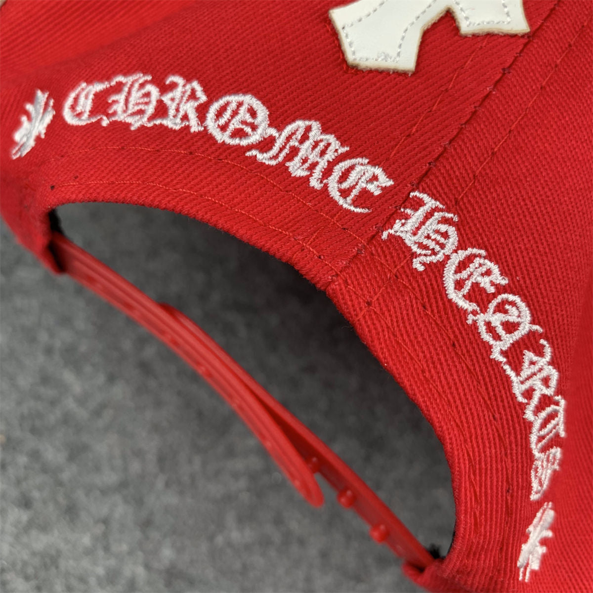 Chrome Hearts Cross Patch Snapback Hat 'Red'
