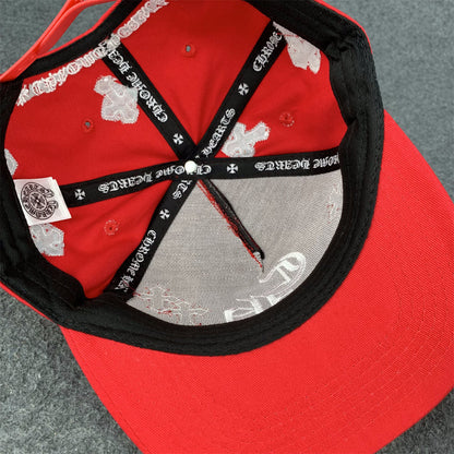 Chrome Hearts Cross Patch Snapback Hat 'Red'