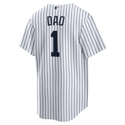 New York Yankees Nike #1 Dad Home Replica Jersey - White