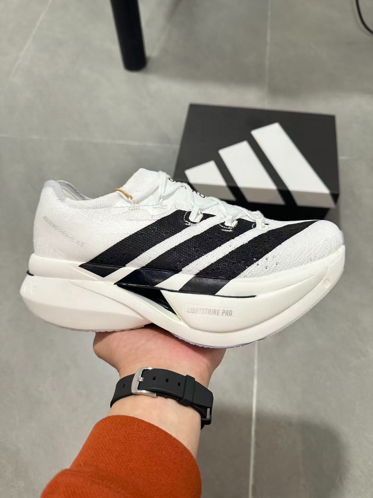 Adidas Adizero Prime X3 Strung Shoes White Black