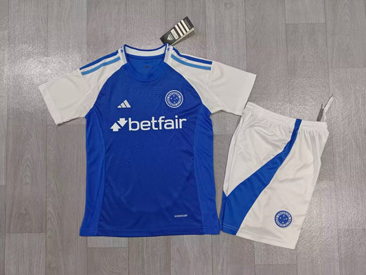KIDS Cruzeiro Esporte Clube Home Kit (Jersey & Shorts Set)