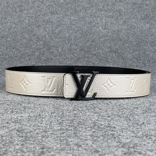 LV Initiales 40mm Reversible Belt 'Light Grey'
