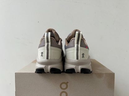 On Cloudrock Low Waterproof Hiking Shoes in Taupe / Cream