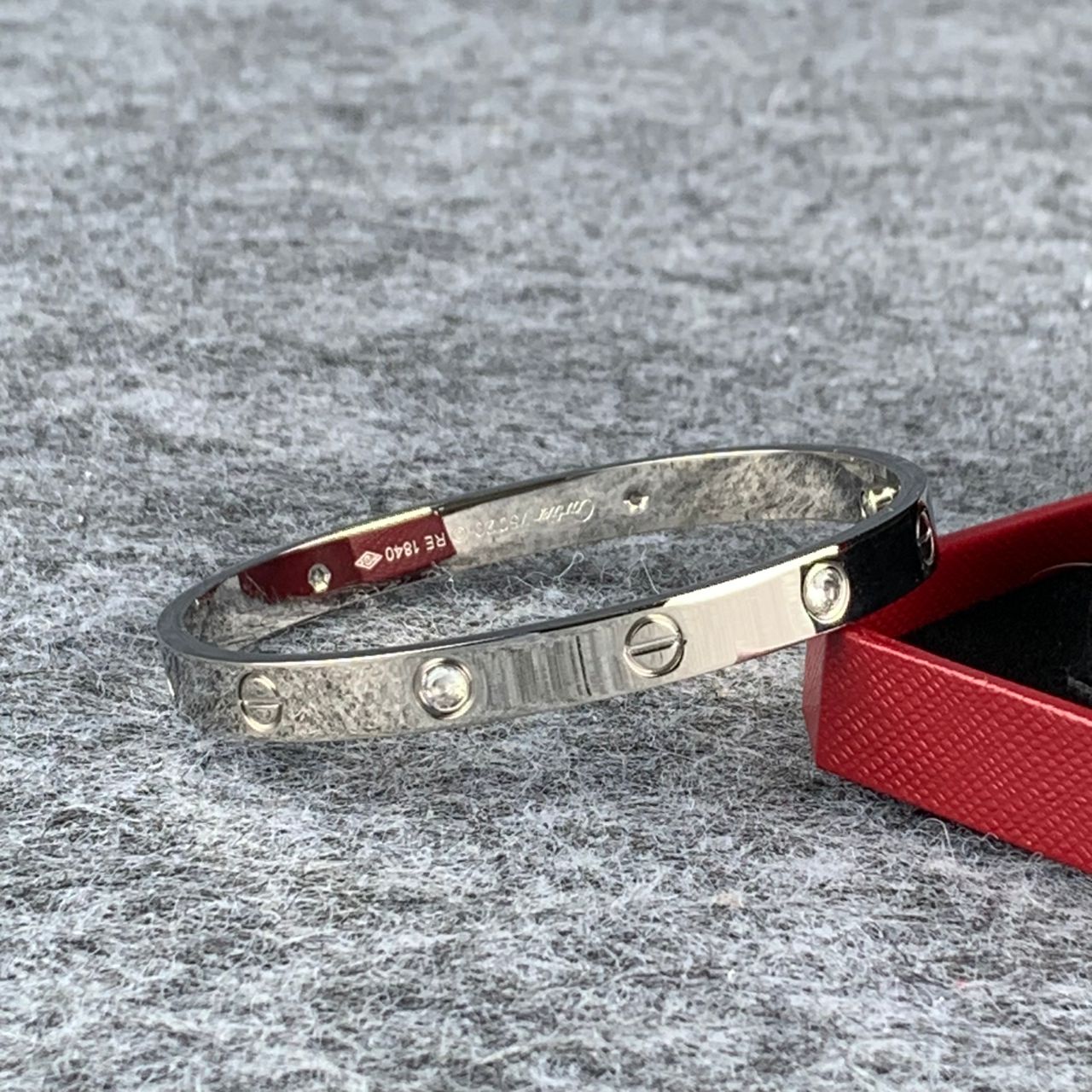 Love Bracelet with Half Diamond Setting