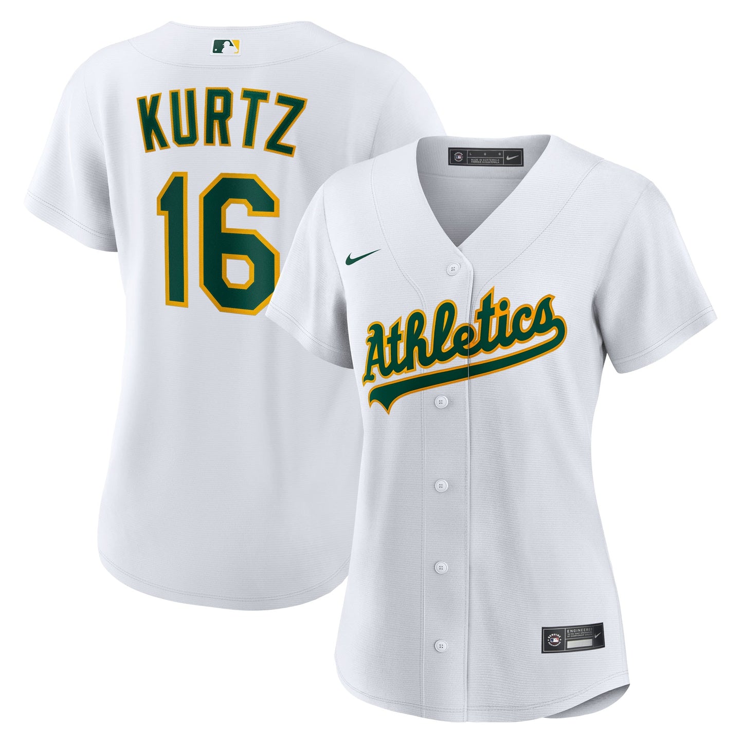 Nick Kurtz Athletics Nike Women's Home Replica Player Jersey - White